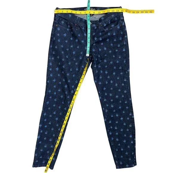 Lucky Brand Ikat Polka Dot Charlie Skinny Jeans Low-Rise Medium Wash Size 6/28 - Picture 12 of 12